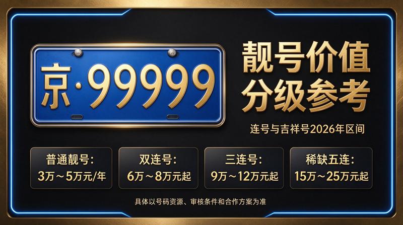 2026年最新闲置京牌指标展示